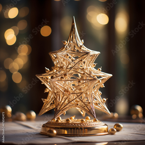 Arbolito de navidad dorado magia photo
