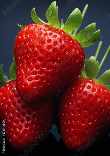 wallpaper strawberry close up shot created with Generative Ai