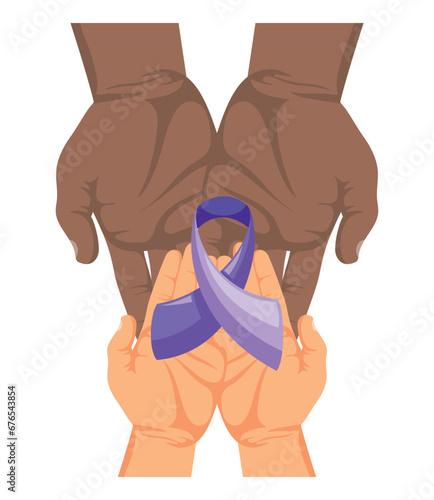 epilepsy day ribbon illustration