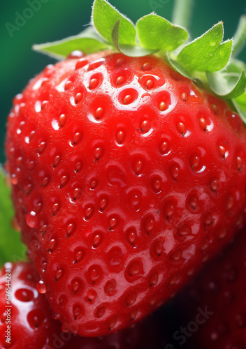 wallpaper strawberry close up shot created with Generative Ai