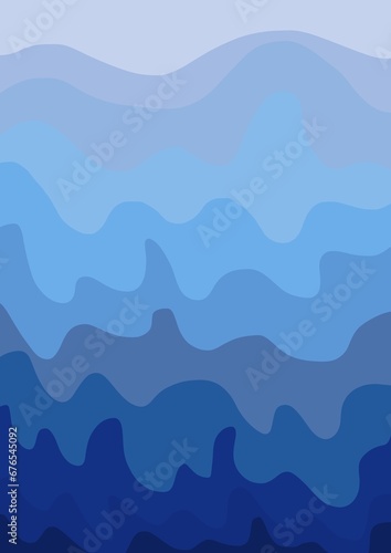 illustration of wave stripes of different colors