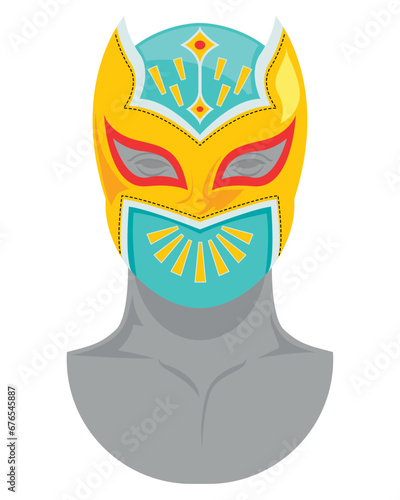 mexican wrestling mask illustration