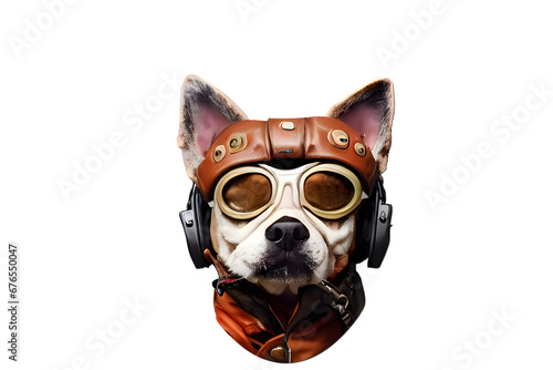 Sound Setter - Cute Puppy Wearing Headphones, Isolated PNG © VisualHack