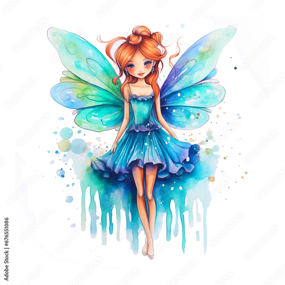 Beautiful fairy watercolor paint Beautiful fairy watercolor paint