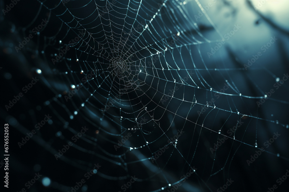 spider web and the movement of spider, cinematic, photorealistic created with Generative Ai