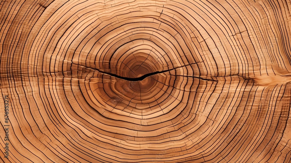 Fototapeta premium Wooden slice pattern. High quality wood texture. Cross section of tree. Background for interior