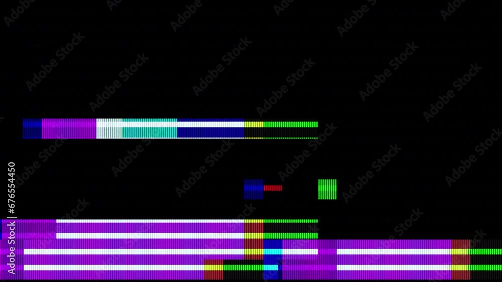 Glitch noise static television VFX. Visual video effects stripes background, tv screen noise glitch effect. Video background, transition effect for video editing, intro and logo reveal with sound Glitch noise static television VFX. Visual video effects stripes background, tv screen noise glitch effect. Video background, transition effect for video editing, intro and logo reveal with sound