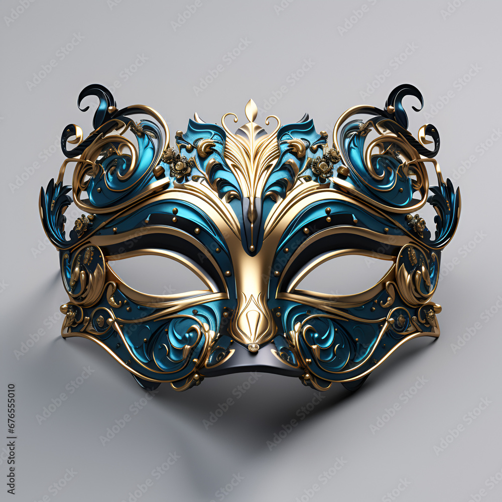 3d render of carnival mask, ai generated 