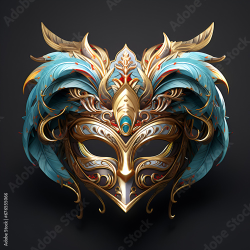 3d render of carnival mask, ai generated  © sv3d