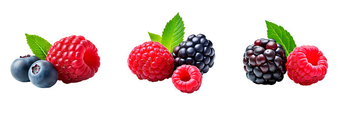 Red berries photography commercial icons on isolated transparent background