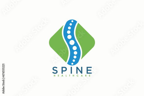 chiropractic logo design with spine concept