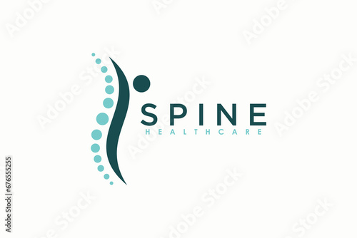 chiropractic logo design with spine concept