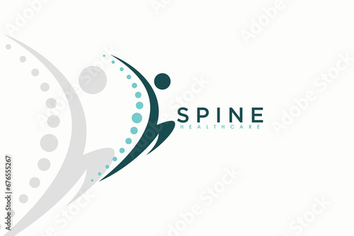chiropractic logo design with spine concept