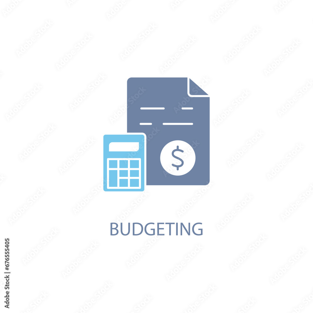 budgeting concept line icon. Simple element illustration. budgeting  concept outline symbol design.