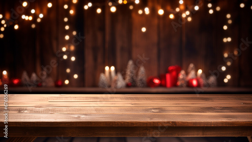 empty christmas tree table background