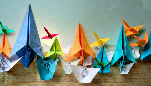 Success transformation and Transform to succeed or improving concept and leadership in business through innovation and evolution with paper origami changed for the better