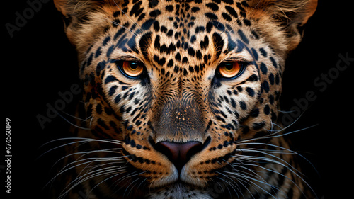 leopard portrait close up, big eye