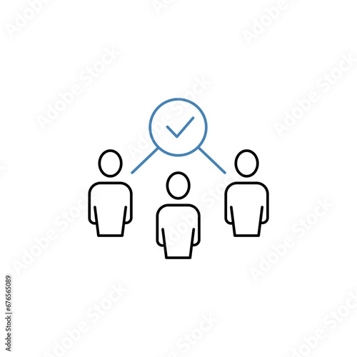 attendees concept line icon. Simple element illustration. attendees  concept outline symbol design.