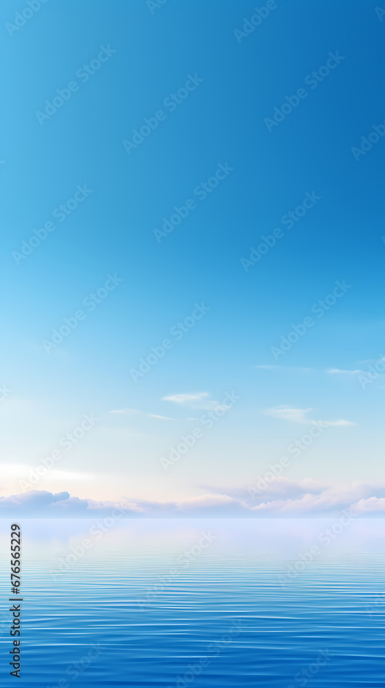 Obraz premium blue water skyline