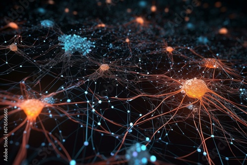 An image depicting advanced neural networks with interconnected cells. Generative AI