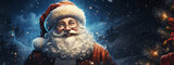Enchanted Santa Claus: Festive Illustration of Christmas Magic and Cheer. Festive Santa Claus. Merry Christmas card. Santa Claus: Magical Explosion of Cheer and Festive Decorations