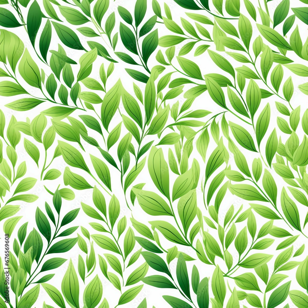 Fresh Green Leaves Pattern