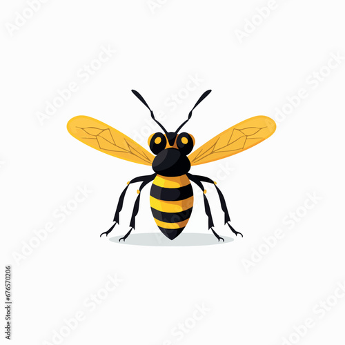 Wasp in cartoon, doodle style. 2d vector illustration in logo, icon style. AI Generative © Alexey