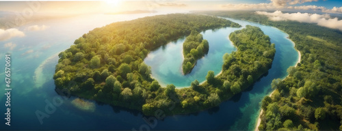 An aerial view of the beauty of nature - AI generative © Being Imaginative