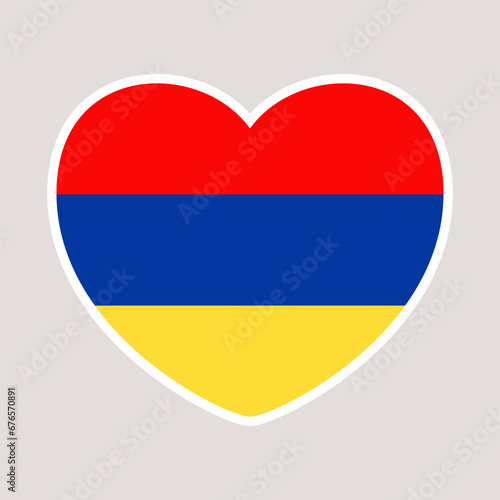 Free Download armenia heart flag. vector illustration national flag isolated on light background - GFXLoad