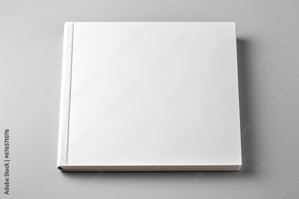 Blank Canvas of Closed Book Mockup on White background Blank Canvas of Closed Book Mockup on White background