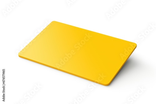Vibrant Yellow Business Card mockup isolated on white background