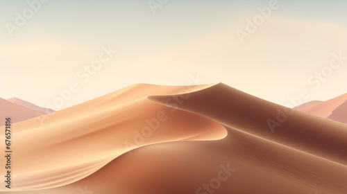 Background of minimalist desert dunes