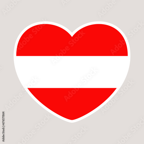 austria heart flag. vector illustration national flag isolated on light background Free Download austria heart flag. vector illustration national flag isolated on light background - GFXLoad