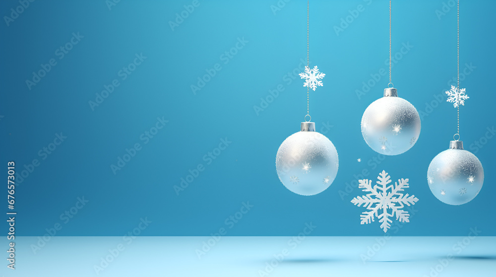 3d render of winter ornaments background 3d render of winter ornaments background