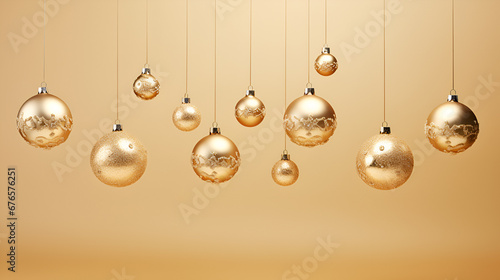 3d render of winter ornaments background, ai generated 