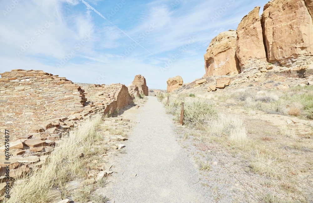 The Hungo Pavi Pueblo at Chaco Canyon, New Mexico The Hungo Pavi Pueblo at Chaco Canyon, New Mexico