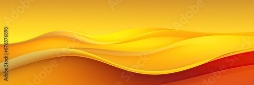 Panoramic abstract yellow waves background