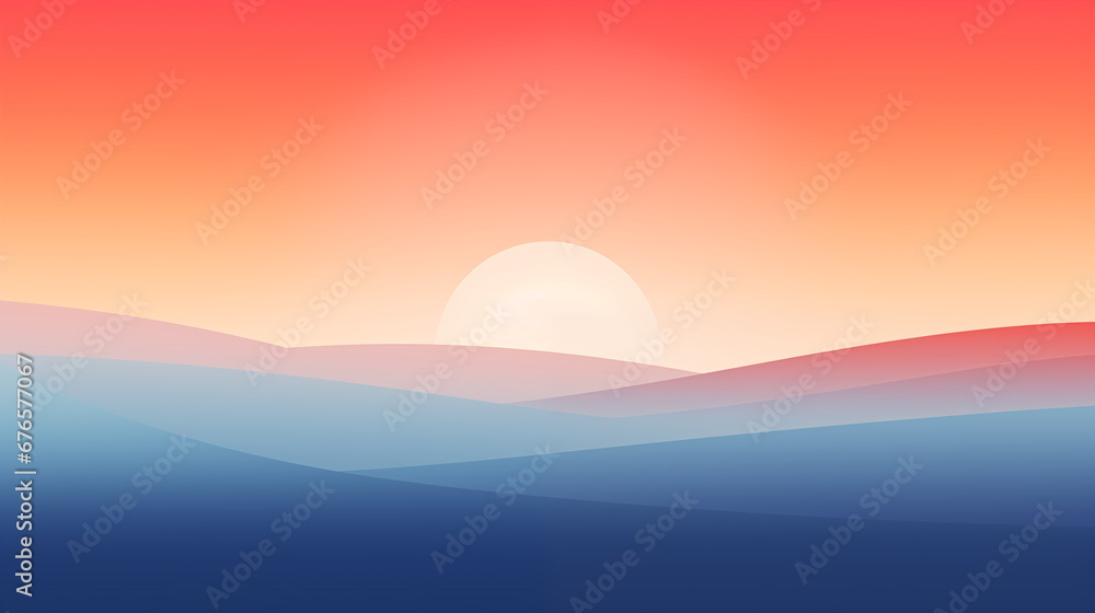 Background of minimalist sunrise