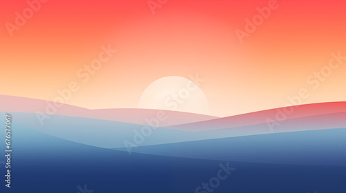 Background of minimalist sunrise © Vasilina FC
