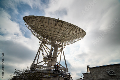 Large radio telescope  parabolic antenna