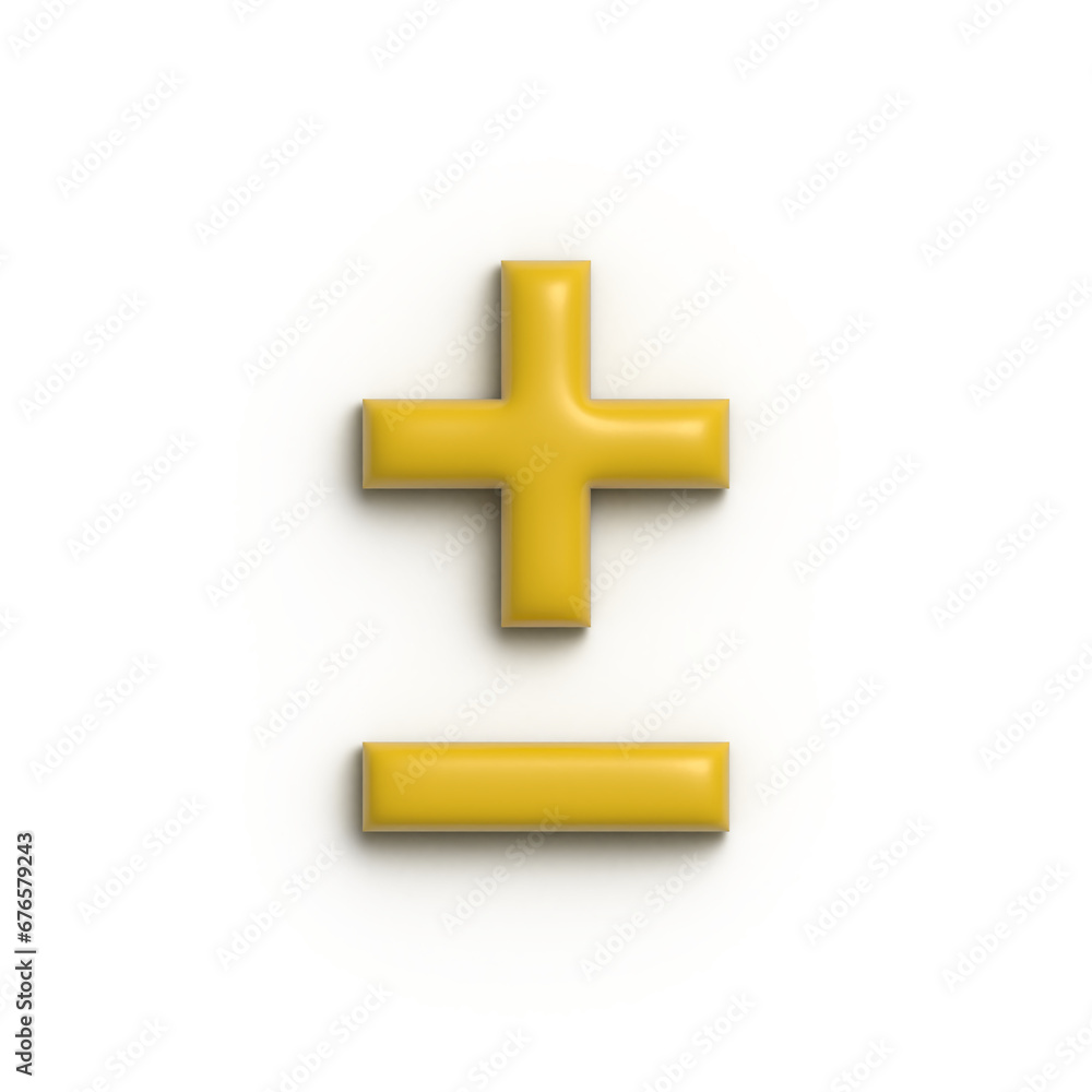 Obraz premium plus and minus 3d icon isolated 