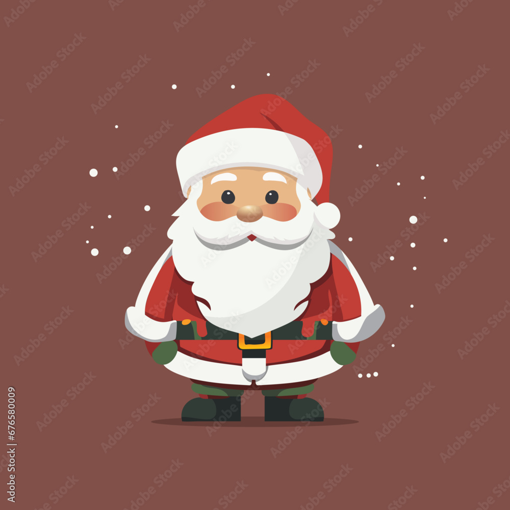christmas santa claus flat vector style christmas santa claus flat vector style