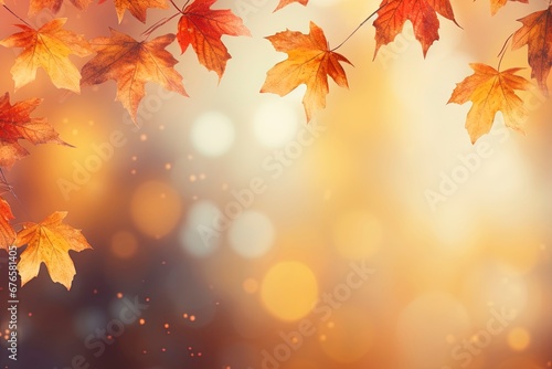 autumn background with leaves  generative ai