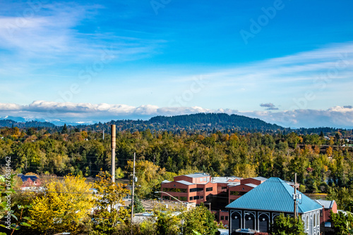 Looking Out Over Portland, OR Suburbs and Surrounding Area During Fall © Brandon Olafsson