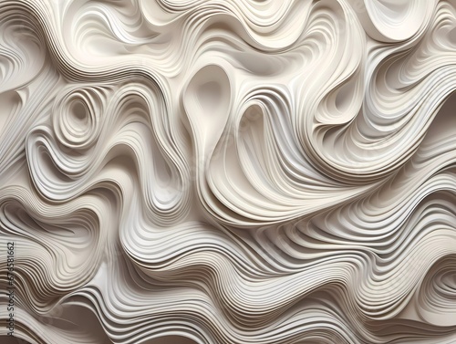 An abstract textured liquid marbling art background with wavy embossed lines. Interior decoration, wallpaper pattern