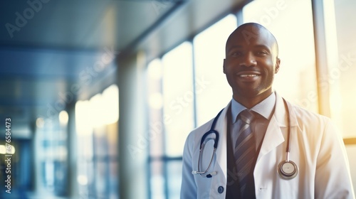 Wallpaper Mural African doctor in hospital corridor Torontodigital.ca
