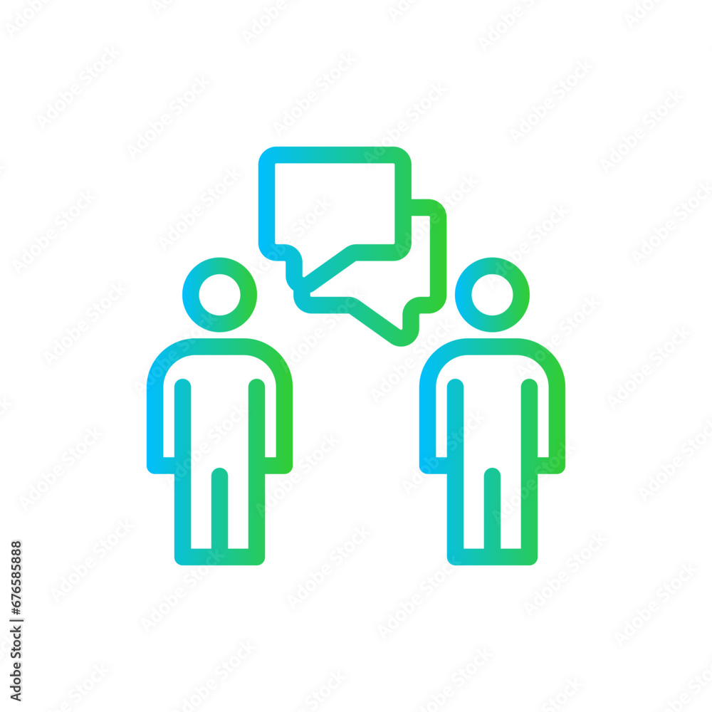 Communication action plan icon with blue and green gradient outline style. communication, connection, business, concept, network, information, internet. Vector Illustration Communication action plan icon with blue and green gradient outline style. communication, connection, business, concept, network, information, internet. Vector Illustration