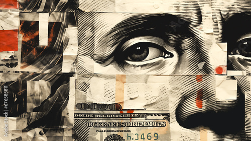 currency dollar collage art photo