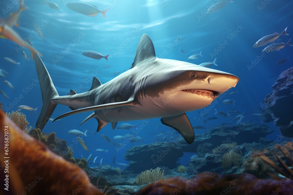 Fototapeta premium Blacktip Shark in the Ocean
