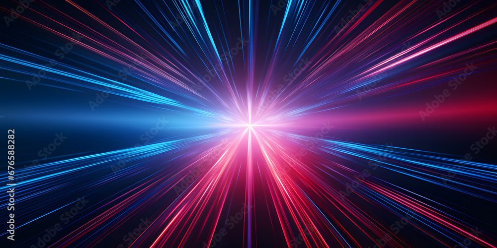 Obraz premium bright colorful abstract background with rays of light portraying motion